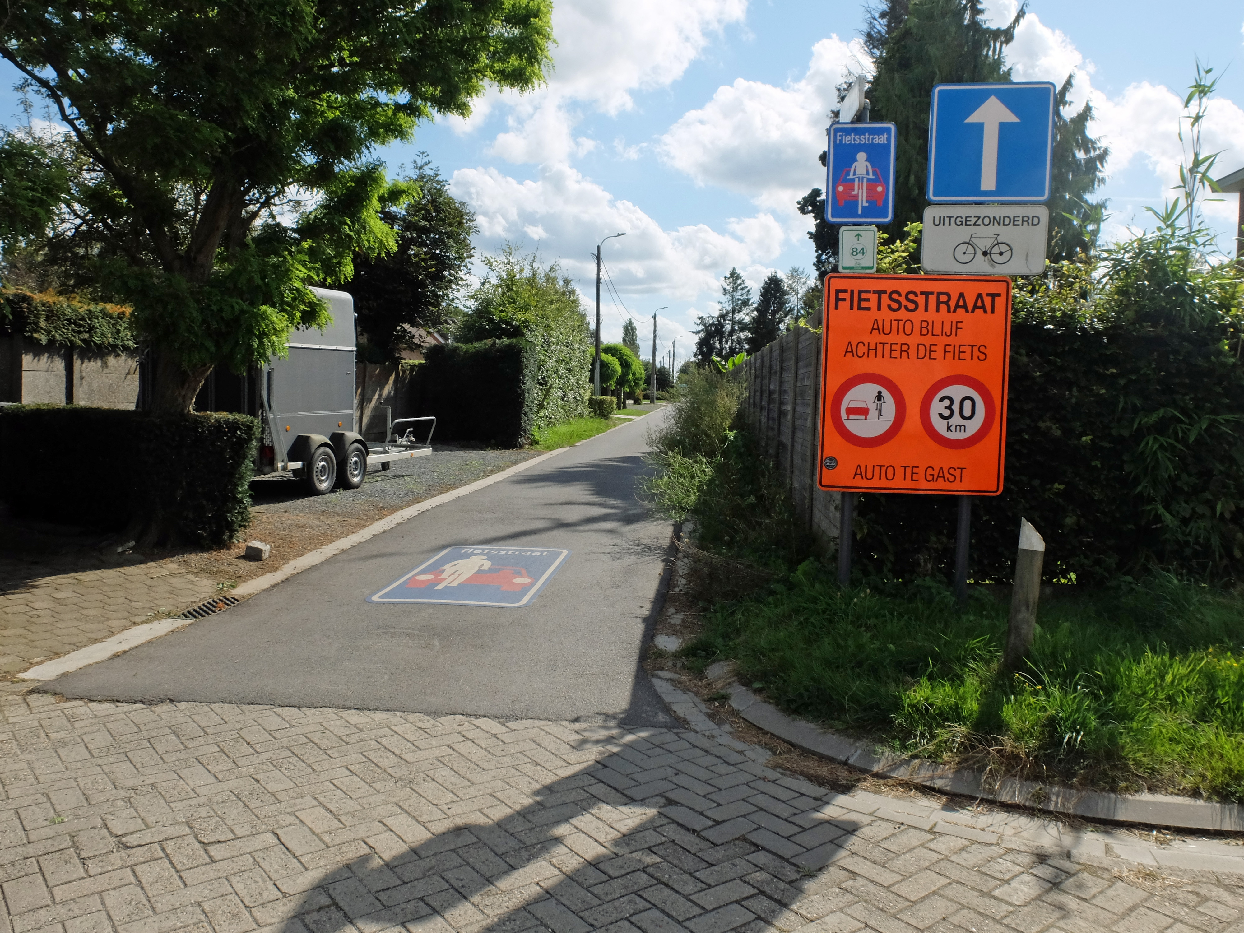 Fietsstraat voor veiligheid